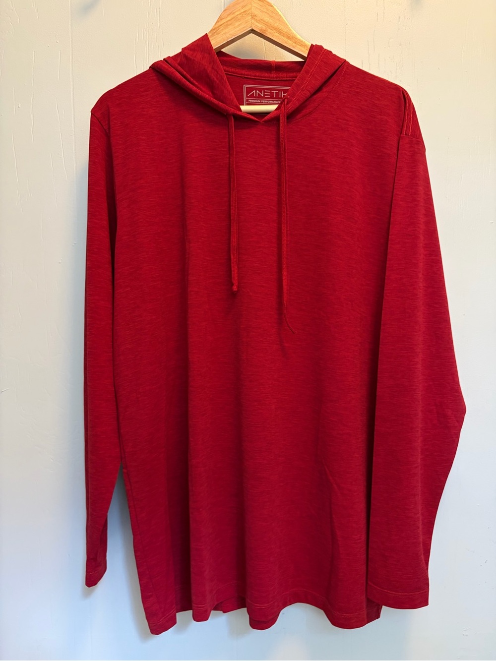 Anetik VINT Tech Sun Hoody Mens XL Red Heather UPF 30+ Fishing Performance